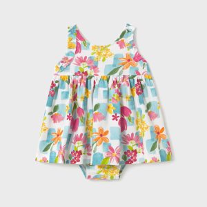 Vestido con cubrepañal estampado bebé Mayoral Ref. 25-01925-082