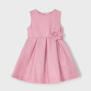 -. Vestido niña estructura satinado Mayoral 3919