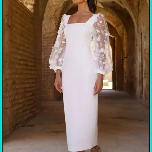 Vestido Mangas Tul Abullonadas