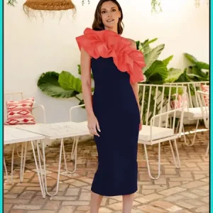Vestido Trápani Marino Coral