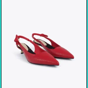 Zapato Tacón Destalonado con Detalle Lazo Rojo LOLA CASADEMUNT Ref. LS2605016