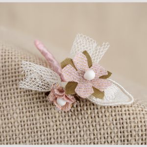 ZOYSAN TOCADO MINI CEREMONIA-BAUTIZO (AGUJON)  ROSA 19109